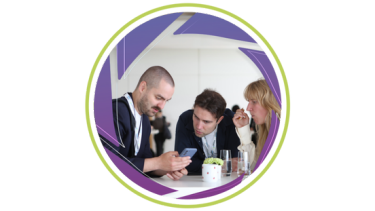 pec image of people at welcome party